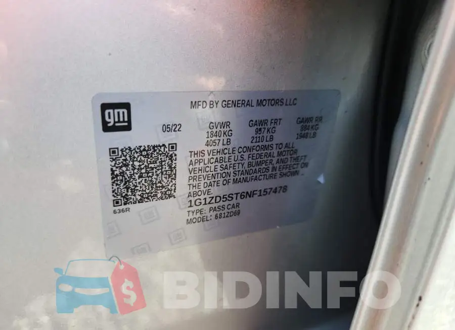1G1ZD5ST6NF157478 Photo# 12