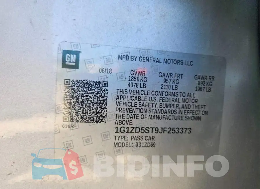 1G1ZD5ST9JF253373 Photo# 12