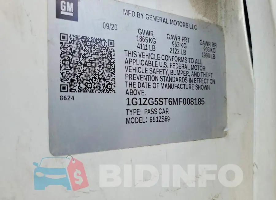 1G1ZG5ST6MF008185 Photo# 13