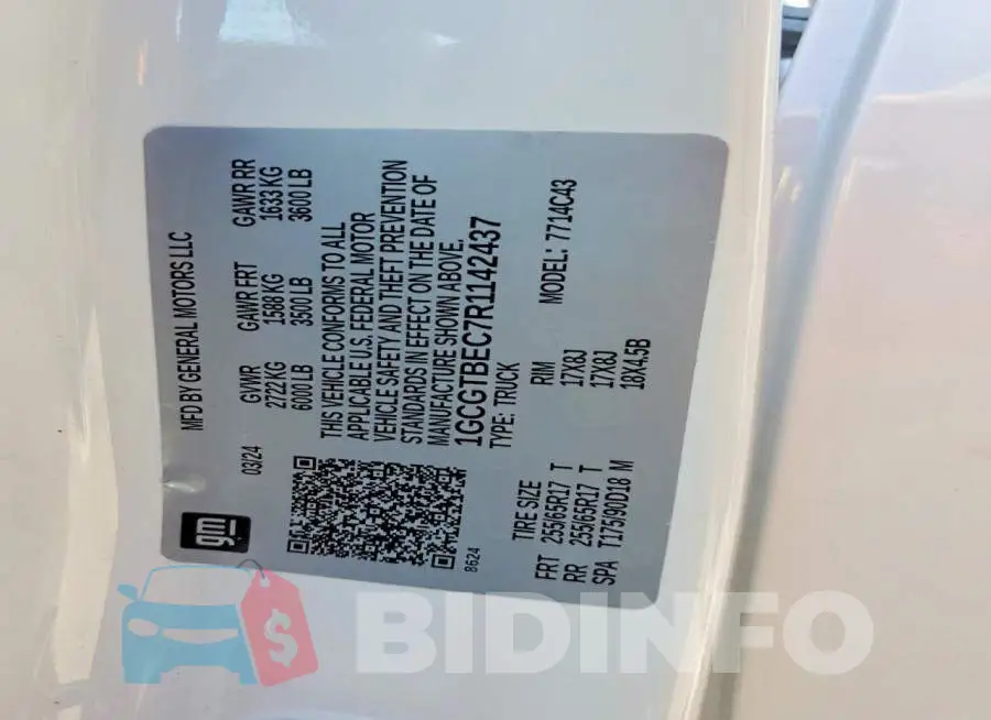 1GCGTBEC7R1142437 Photo# 12