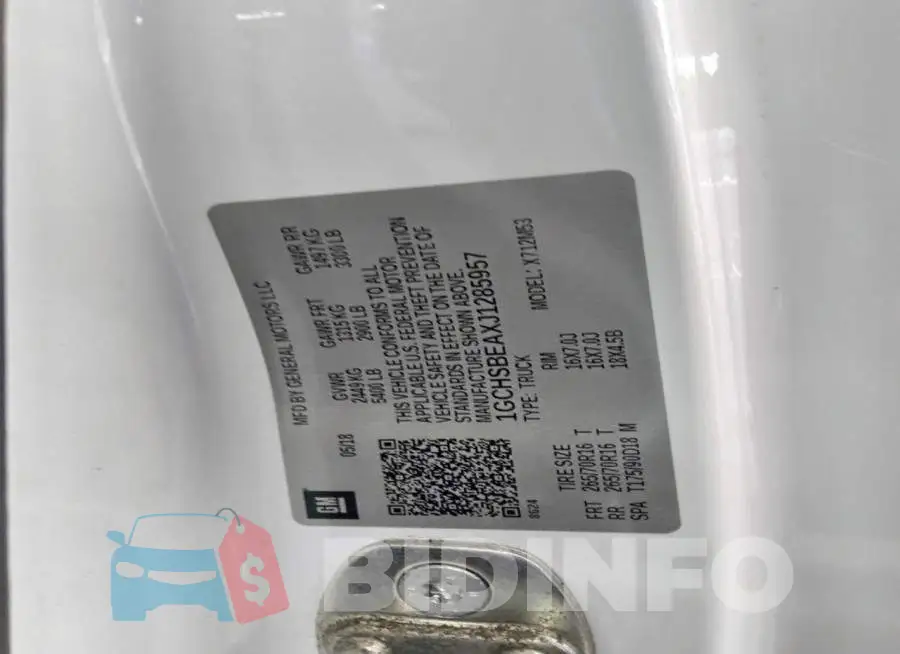 1GCHSBEAXJ1285957 Photo# 12