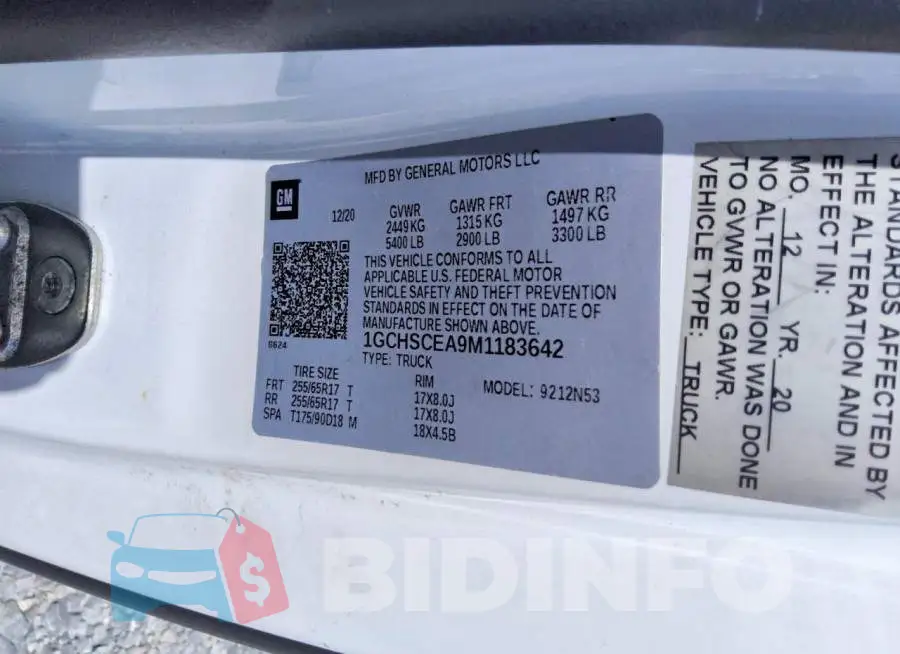 1GCHSCEA9M1183642 Photo# 12