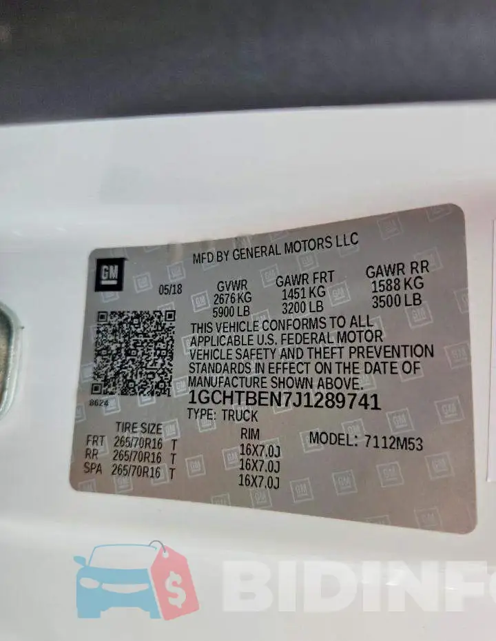 1GCHTBEN7J1289741 Photo# 12