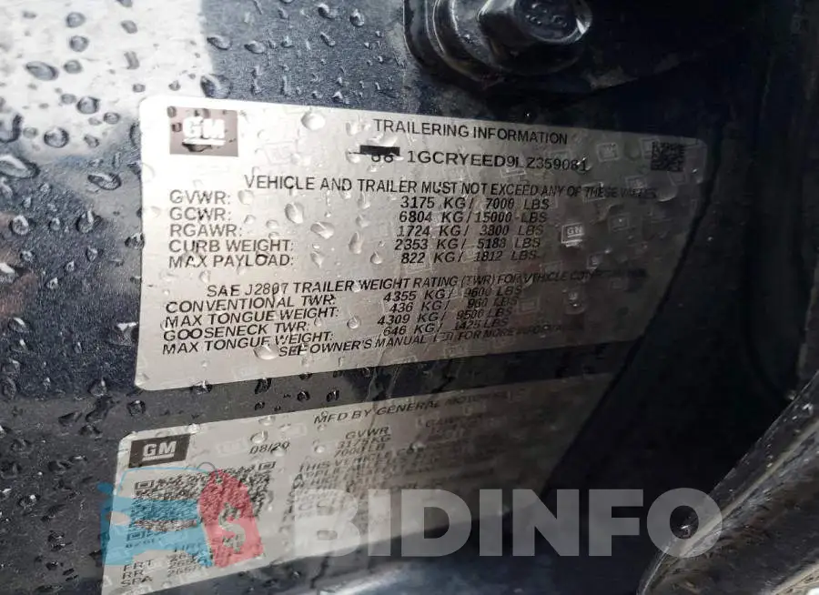 1GCRYEED9LZ359081 Photo# 12