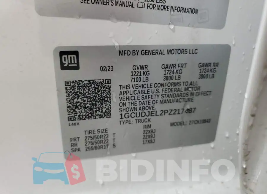 1GCUDJEL2PZ217487 Photo# 12