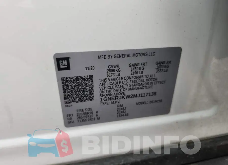1GNERJKW2MJ117136 Photo# 14