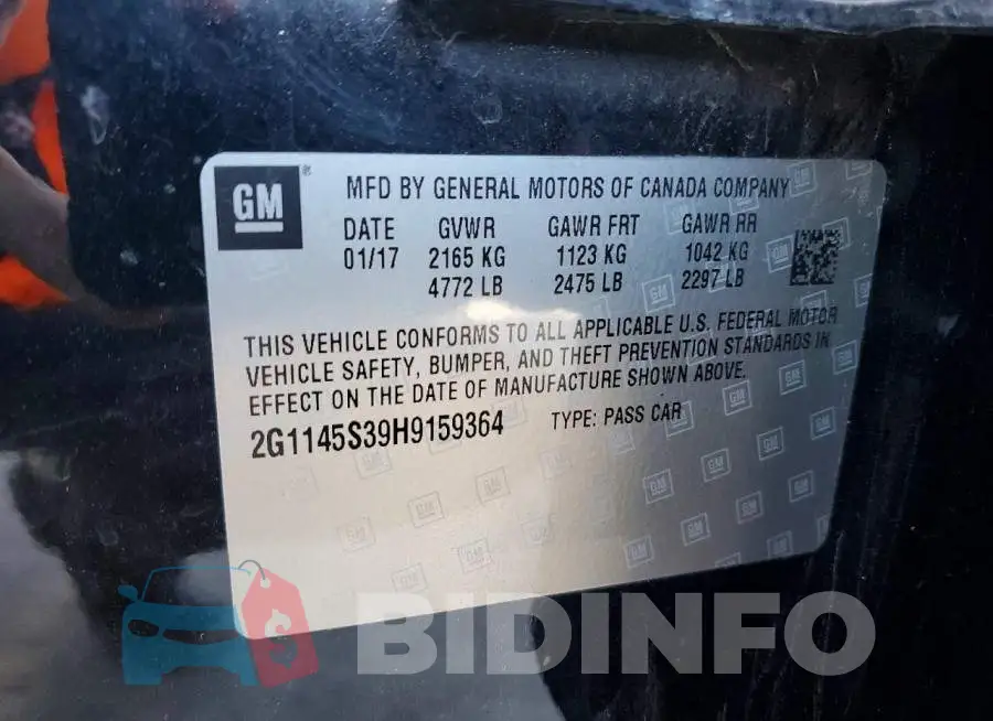 2G1145S39H9159364 Photo# 12