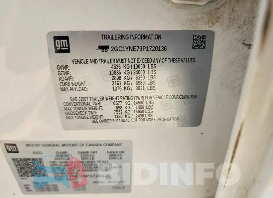 2GC1YNE79P1720136 Photo# 12