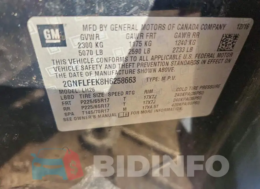 2GNFLFEK8H6258663 Photo# 12