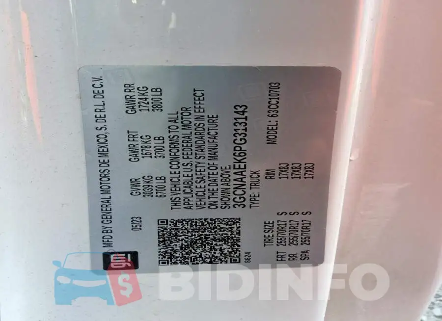 3GCNAAEK6PG313143 Photo# 12