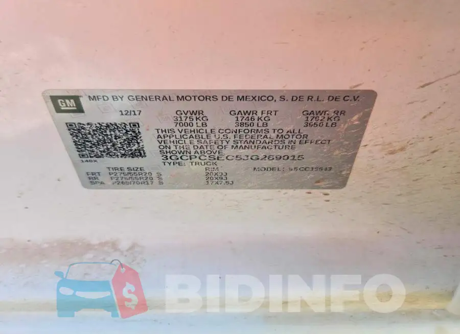 3GCPCSEC5JG269015 Photo# 12