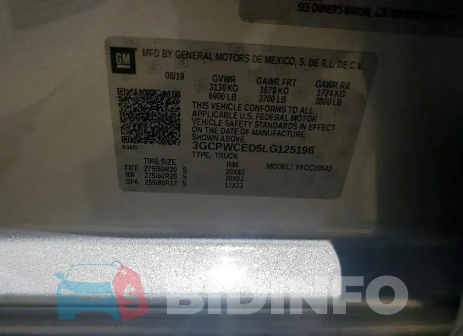 3GCPWCED5LG125196 Photo# 12