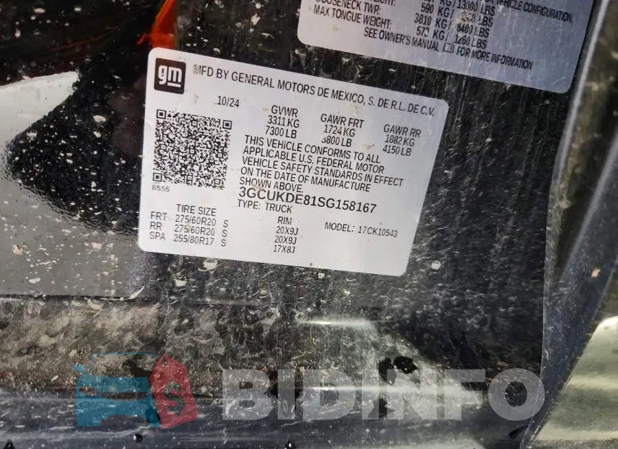 3GCUKDE81SG158167 Photo# 12