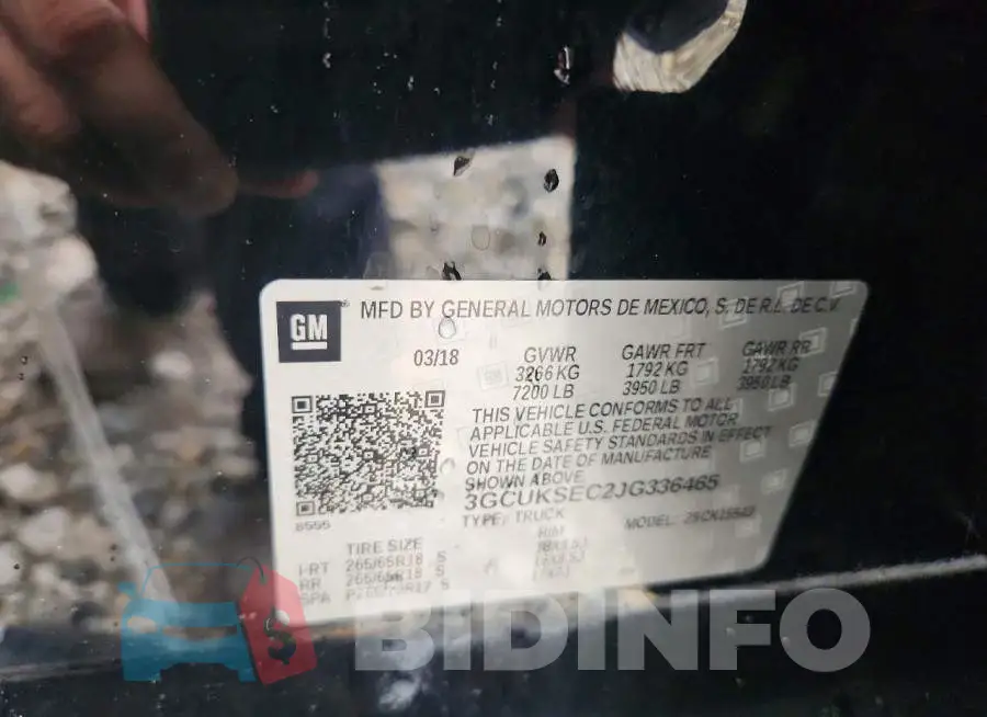 3GCUKSEC2JG336465 Photo# 12