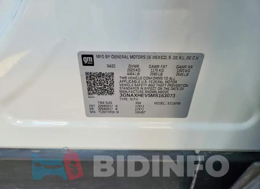3GNAXHEV5MS163073 Photo# 13