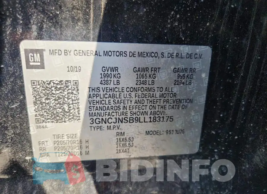 3GNCJNSB9LL183175 Photo# 14