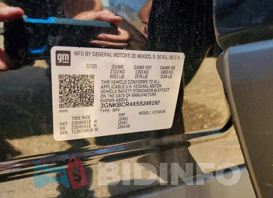 3GNKBCR4XSS249192 Photo# 12
