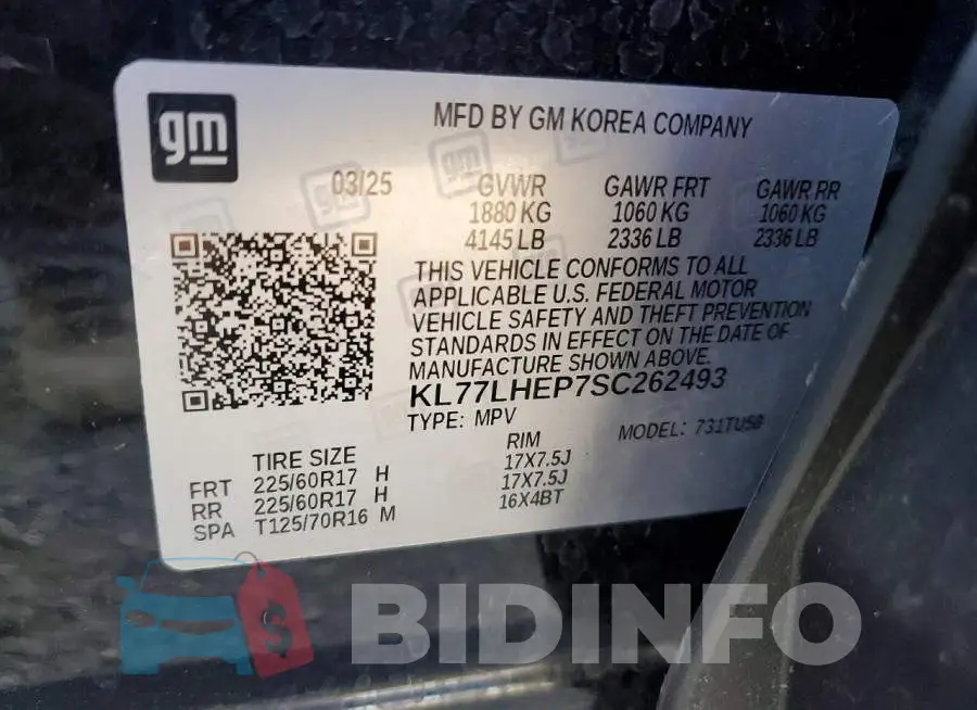 KL77LHEP7SC262493 Photo# 14