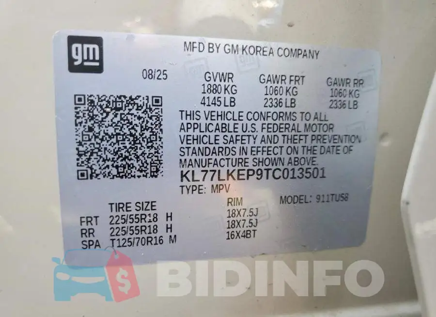KL77LKEP9TC013501 Photo# 13