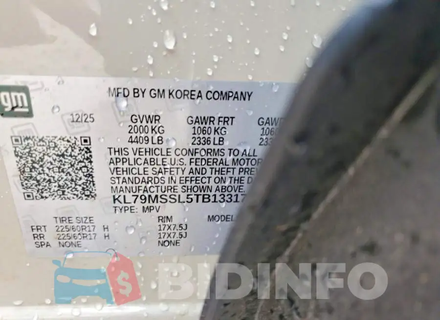 KL79MSSL5TB133177 Photo# 13