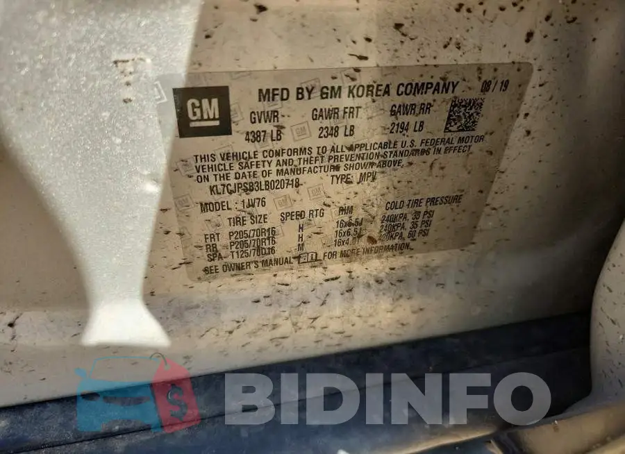 KL7CJPSB3LB020718 Photo# 12