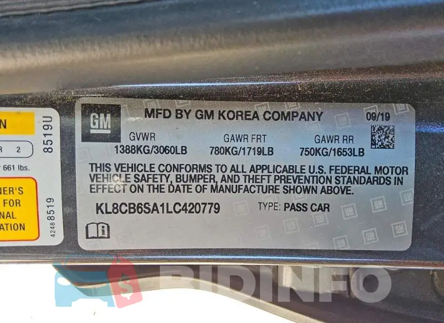 KL8CB6SA1LC420779 Photo# 13