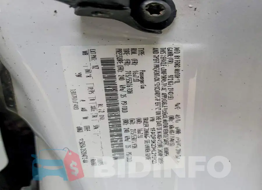 1FADP3K23HL215823 Photo# 12