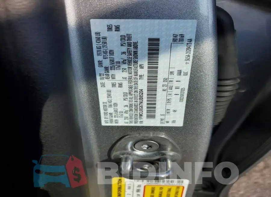 1FMCU0G67NUB85204 Photo# 13