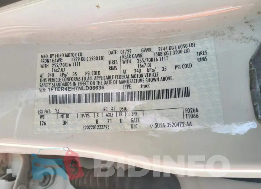 1FTER4EH7NLD06636 Photo# 12