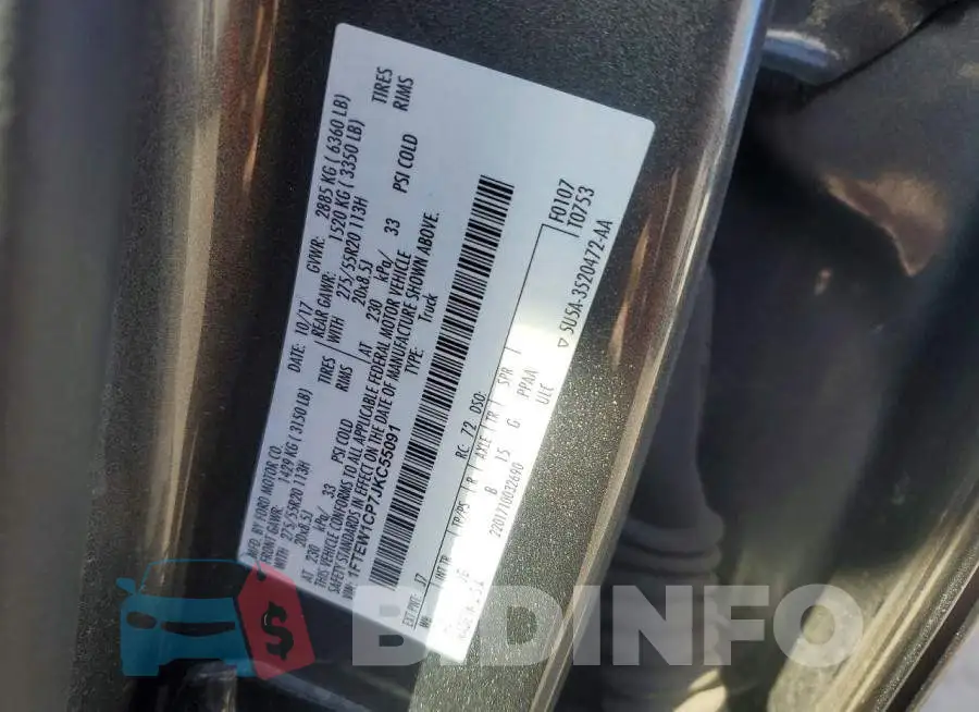 1FTEW1CP7JKC55091 Photo# 12