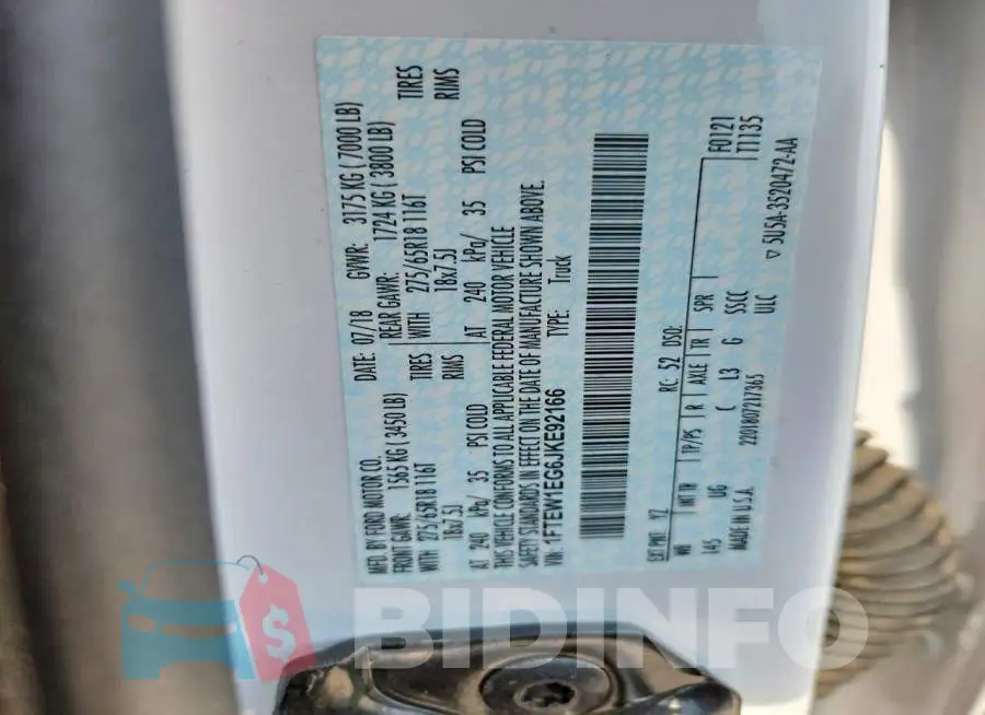 1FTEW1EG6JKE92166 Photo# 13