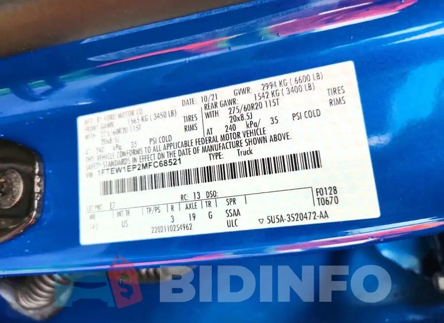 1FTEW1EP2MFC68521 Photo# 12