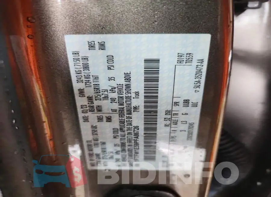 1FTFW1E59PFA86726 Photo# 12
