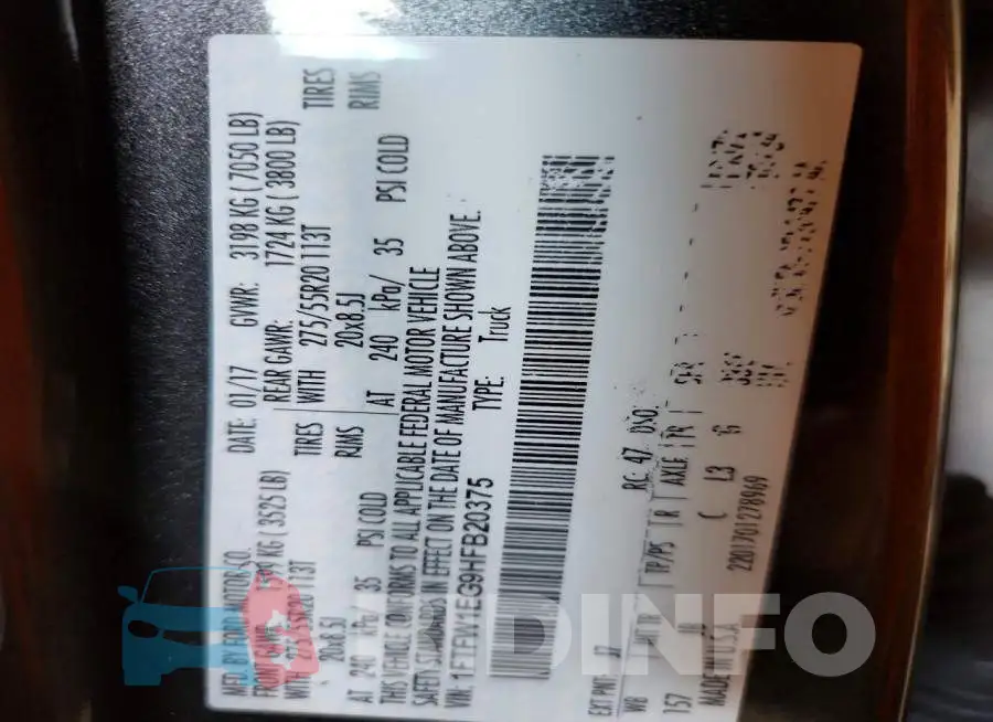 1FTFW1EG9HFB20375 Photo# 12