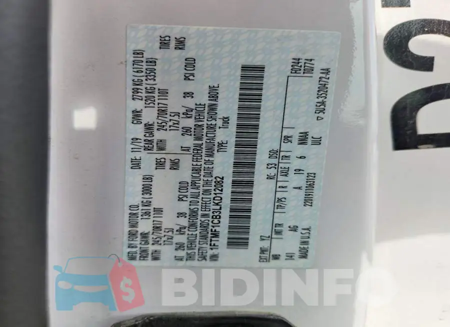 1FTMF1CB3LKD12082 Photo# 12