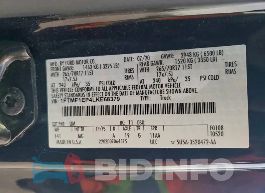 1FTMF1EP4LKE68379 Photo# 12