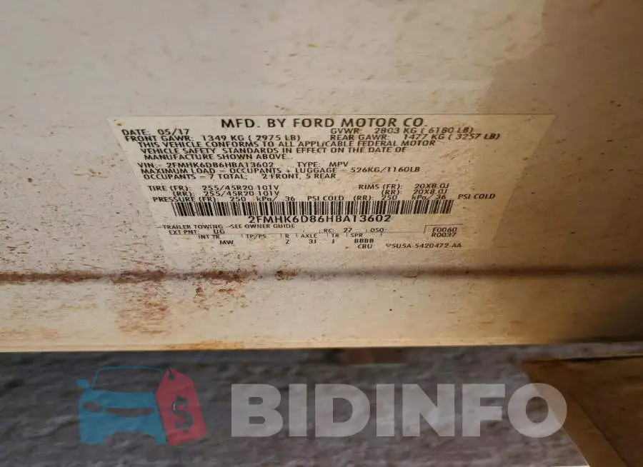 2FMHK6D86HBA13602 Photo# 12