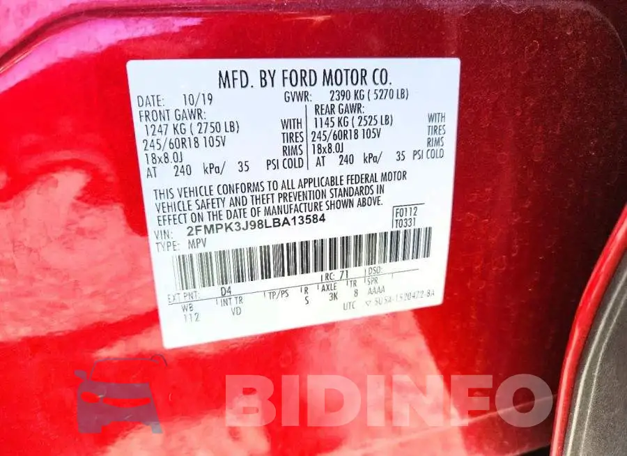 2FMPK3J98LBA13584 Photo# 13