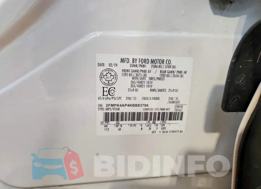 2FMPK4AP4KBB83766 Photo# 14
