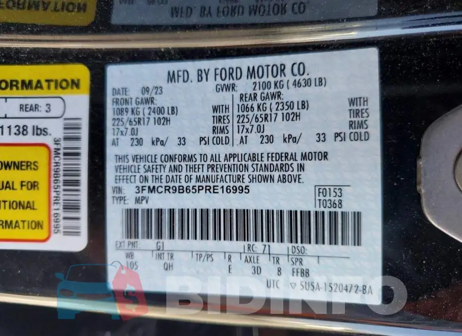 3FMCR9B65PRE16995 Photo# 12