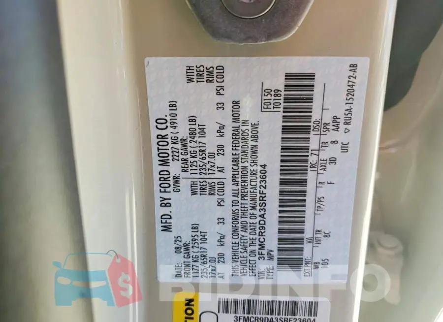 3FMCR9DA3SRF23604 Photo# 12