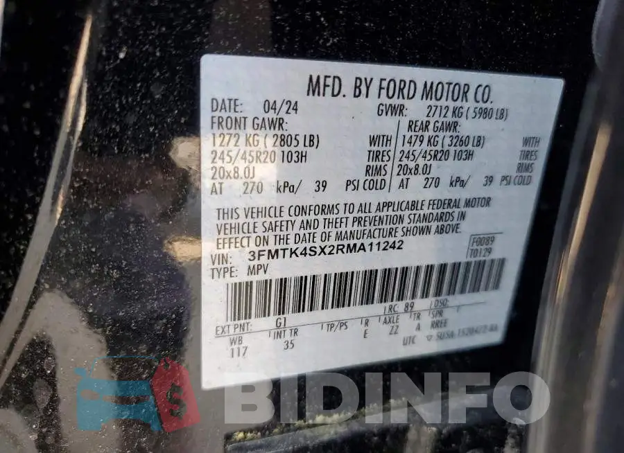 3FMTK4SX2RMA11242 Photo# 14