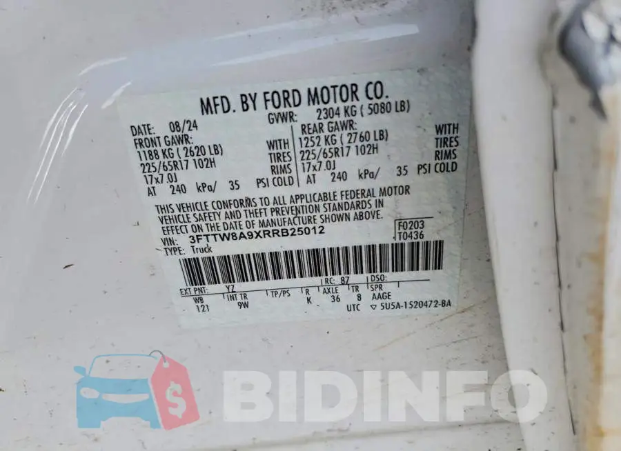 3FTTW8A9XRRB25012 Photo# 12