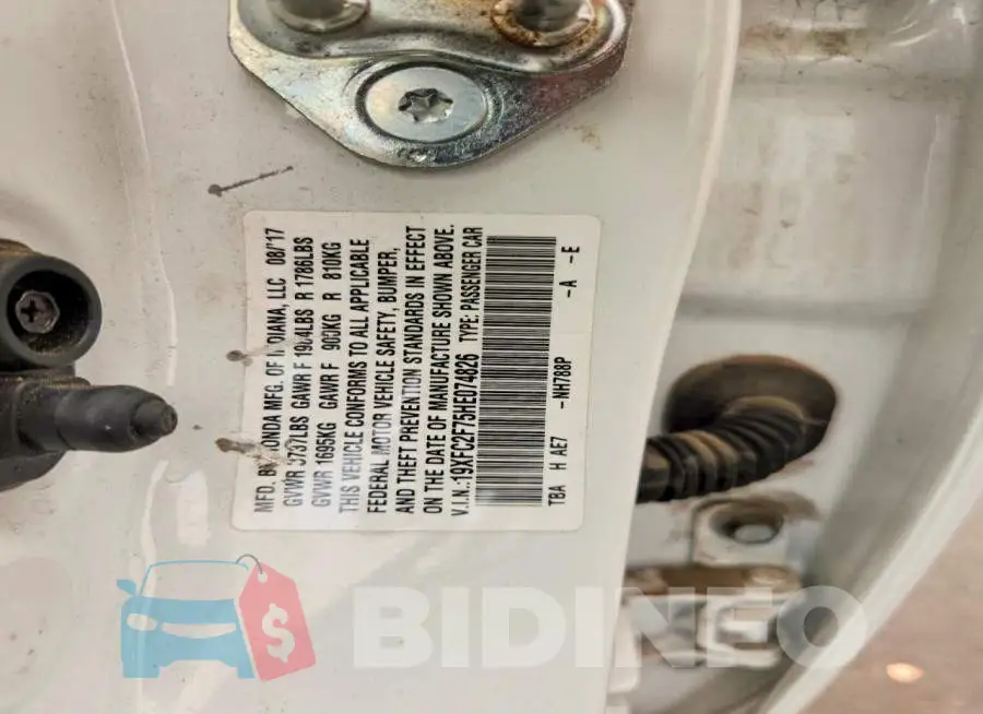 19XFC2F75HE074826 Photo# 13