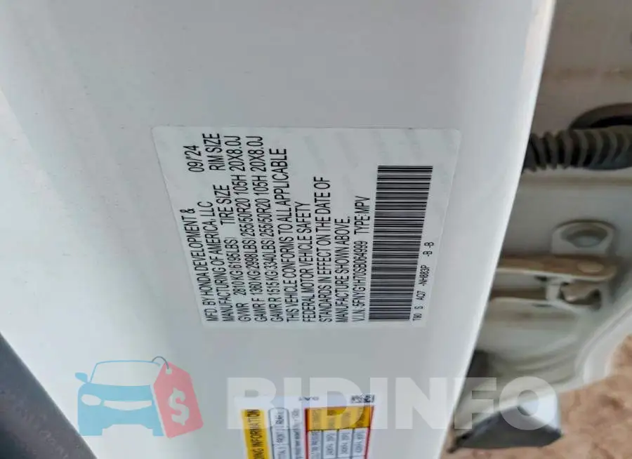5FNYG1H70SB064999 Photo# 13