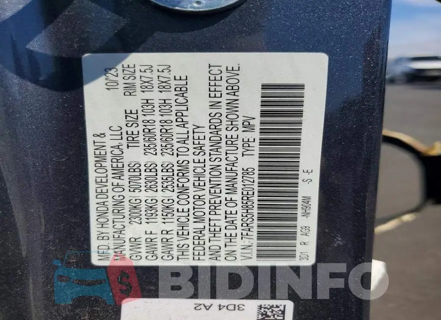 7FARS5H85RE012785 Photo# 14