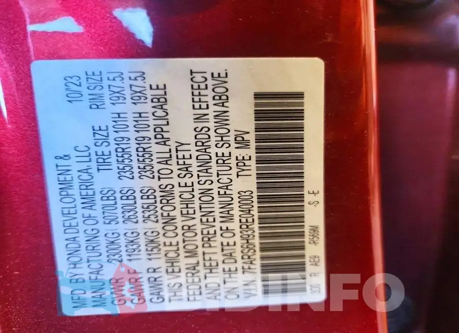 7FARS6H93RE040003 Photo# 14