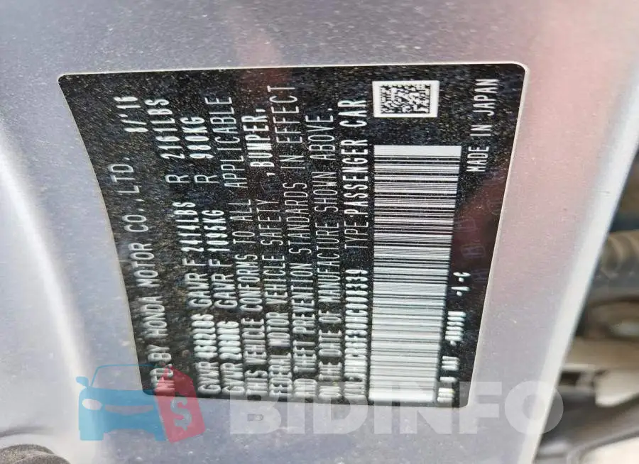 JHMCR6F30HC008339 Photo# 13