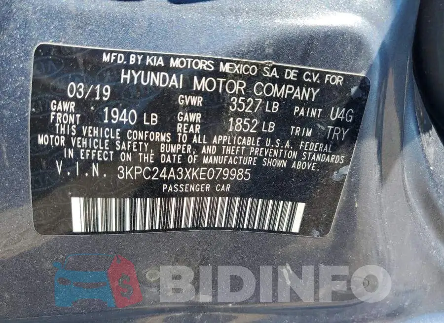 3KPC24A3XKE079985 Photo# 12
