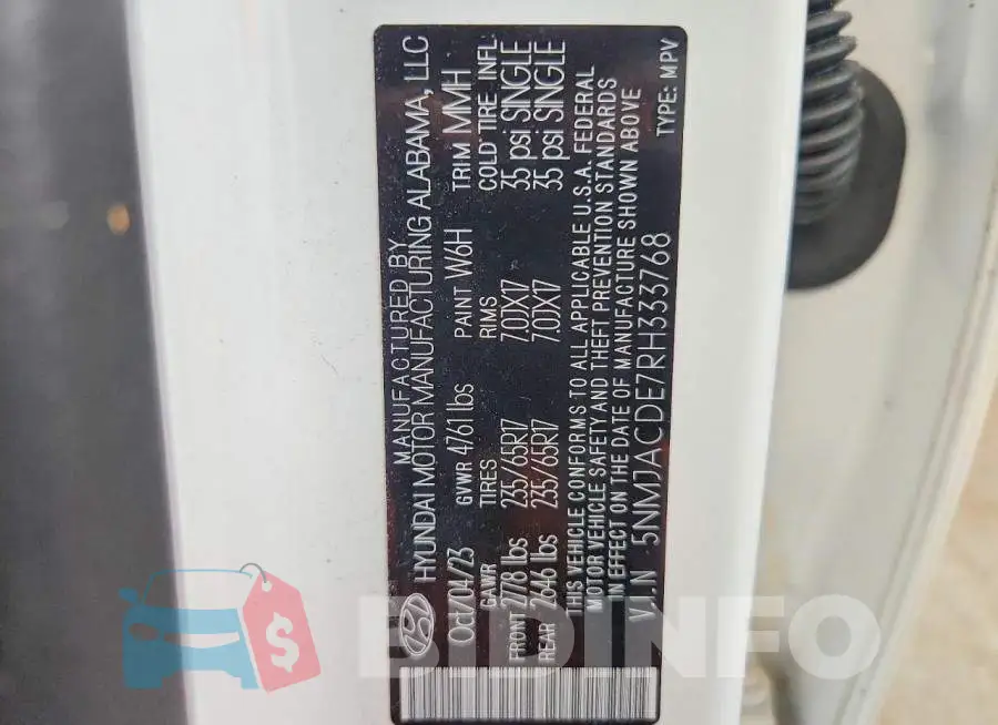 5NMJACDE7RH333768 Photo# 14